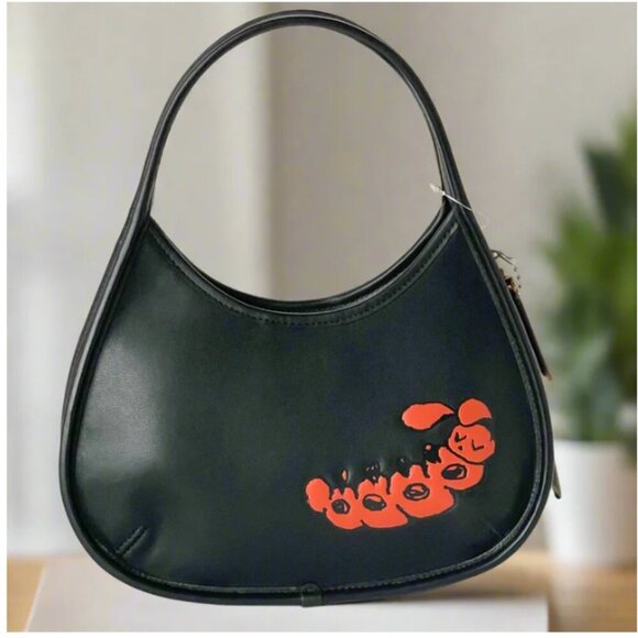 Coach Ergo Bag Sleepy Caterpillar Print Coachtopia Leather Black CQ827 Shoulder - Picture 1 of 10